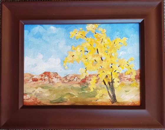 "Wind Through the Leaves" - Landscape - Badlands - Cottonwoods