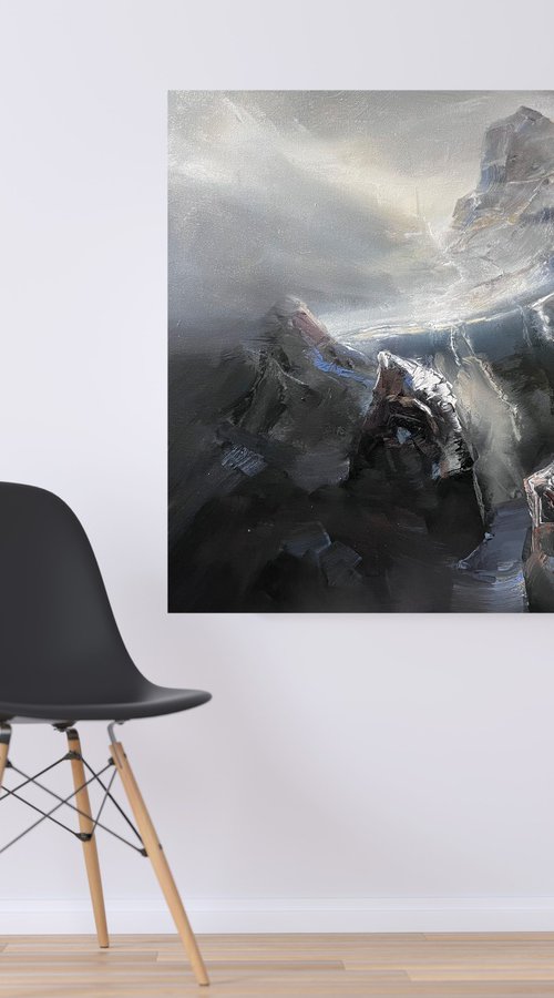 " Agartha -  On the path to Valhalla 4 "....SPECIAL PRICE !!! W 90 x H 80 cm by Ivan  Grozdanovski