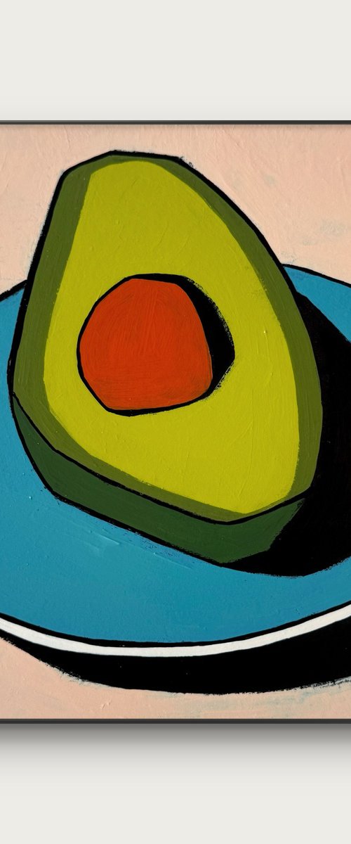 Avocado Original Acrylic Painting by Daria Baklykova