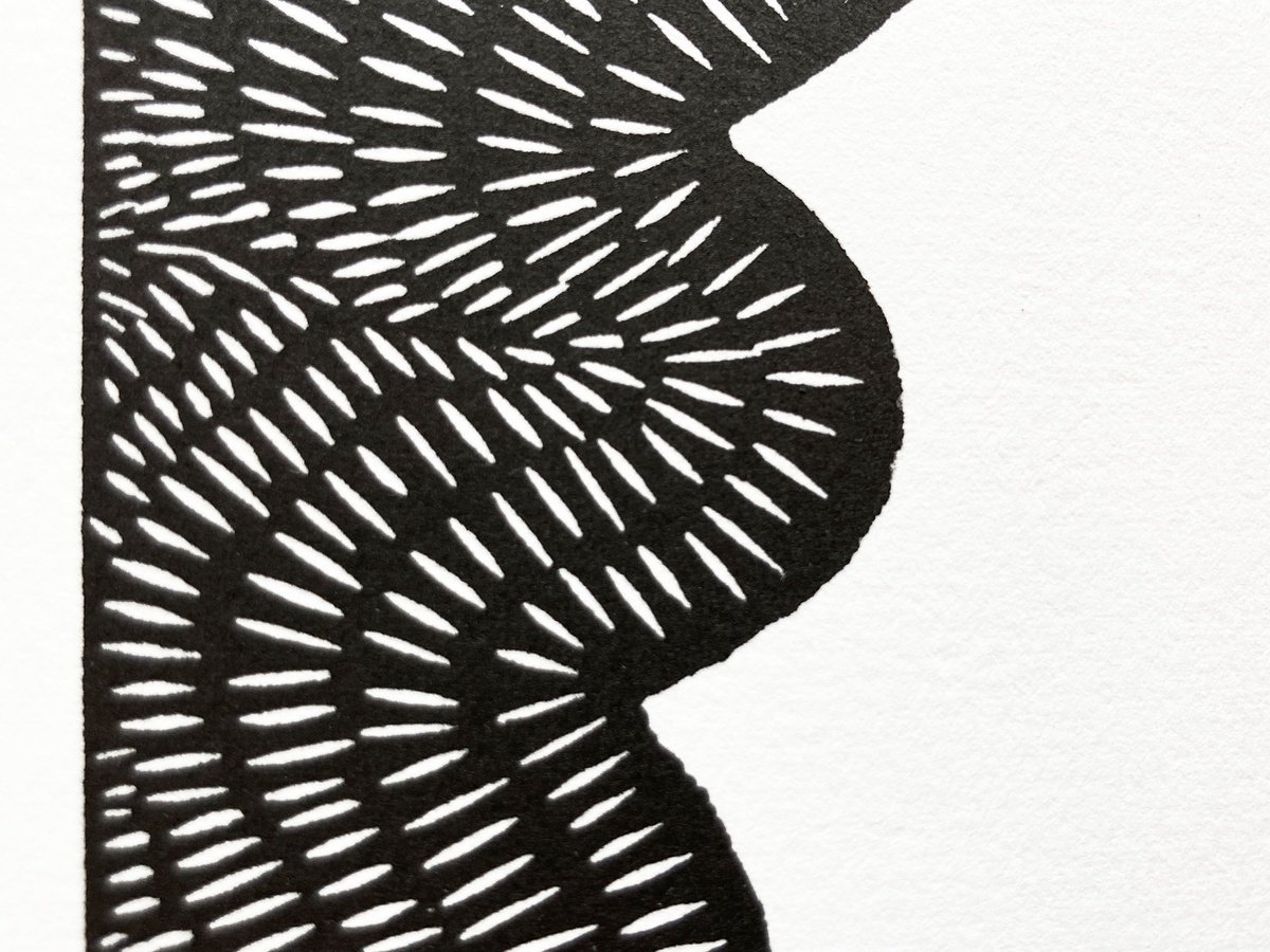 Geometric Abstract Linocut By Agata Kycia, 12 X 17, Perfect Match, Original Artwork