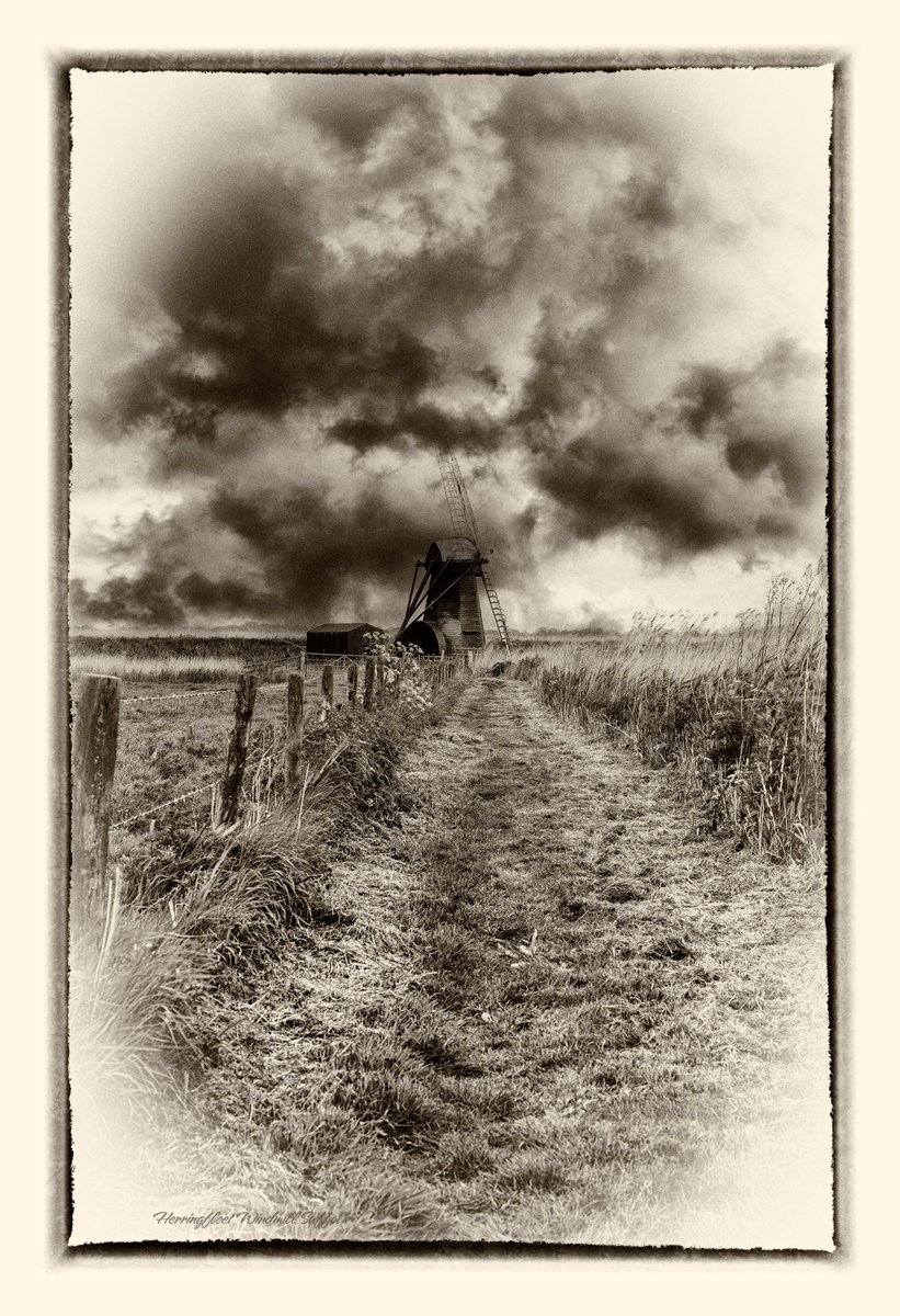 Herringfleet Windmill Antique by Michael McHugh