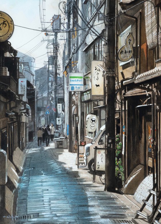 Backstreet Sunlight in Kawaramachi, Kyoto