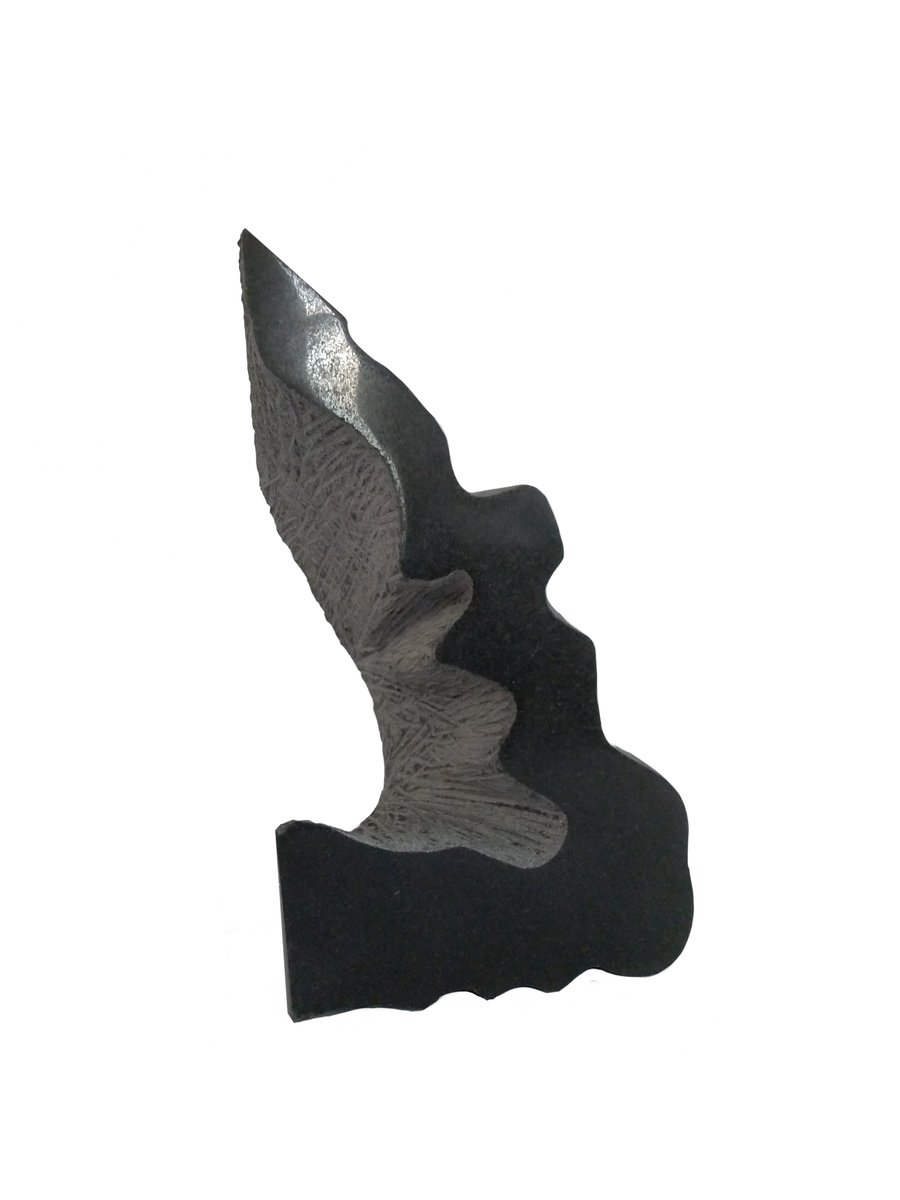 Organic Abstract Stone Sculpture By Rasho Mitev, 11 X 8", "Trace", Original Artwork