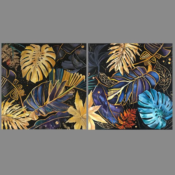 Space jungle original artwork.
