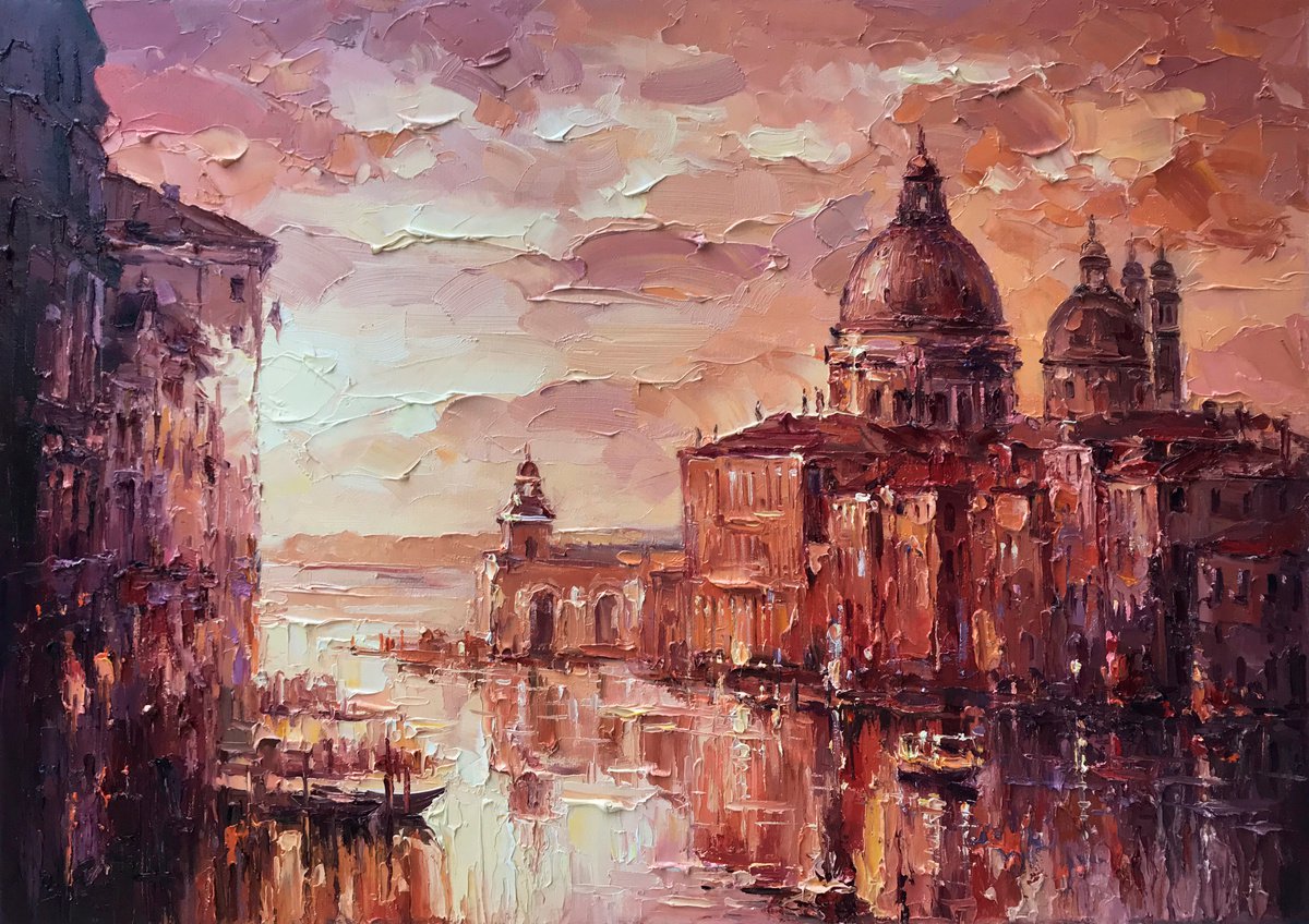 Venice original oil painting 70x50 by Artem Grunyka
