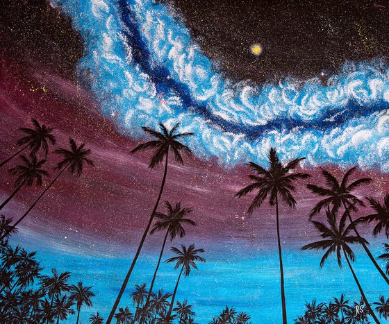 Purple Blue Night Sky