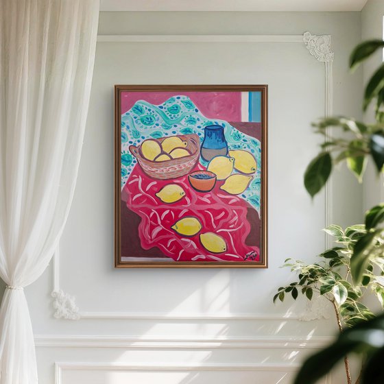 Patterned Interior with Citrus