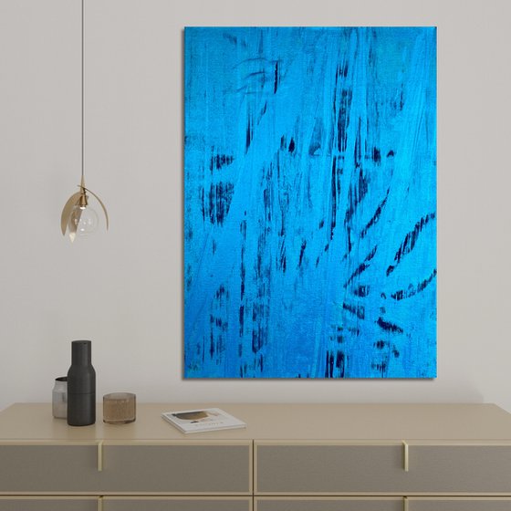 Hand-painted Blue Flow