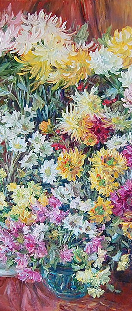 Asters and Chrysanthemums by Dmitry and Olga Artym