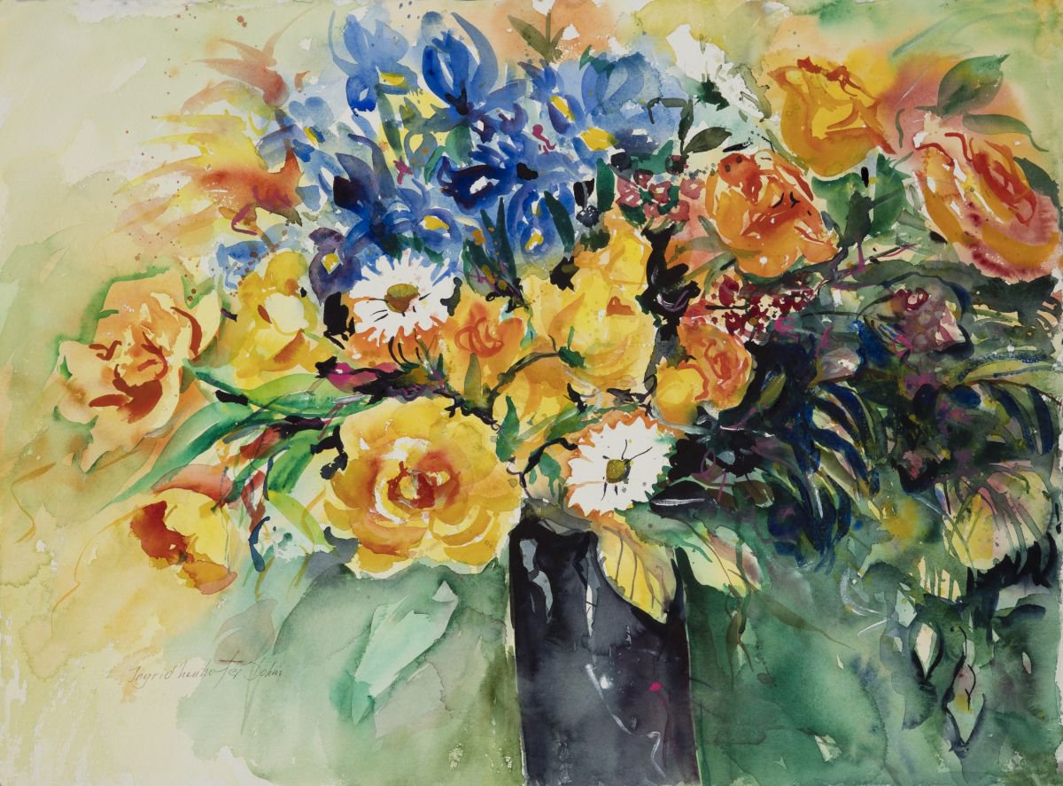 Yellow Roses by Ingrid Dohm