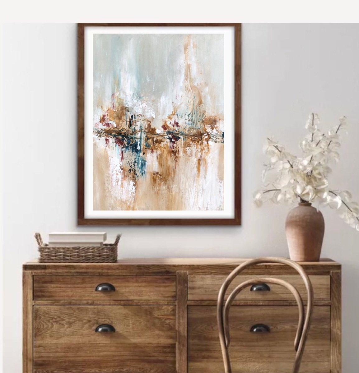 Abstract Painting By Snezana Djordjevic, 16 X 24", Rootless Love, Original Artwork