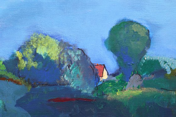 Twilight on the Canal. Dnipro Bay