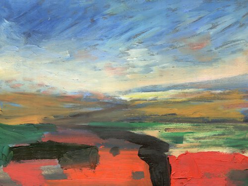 Two Red Fields by Elizabeth Anne Fox