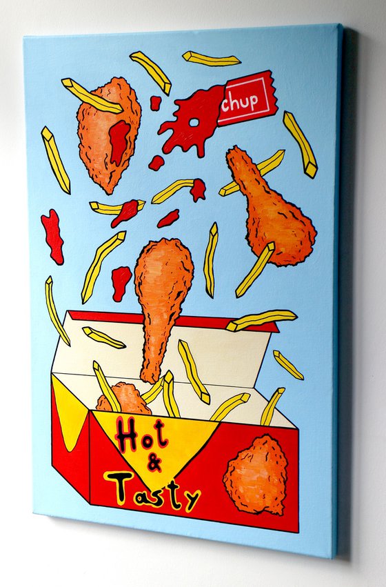 Chicken And Chips Pop Painting