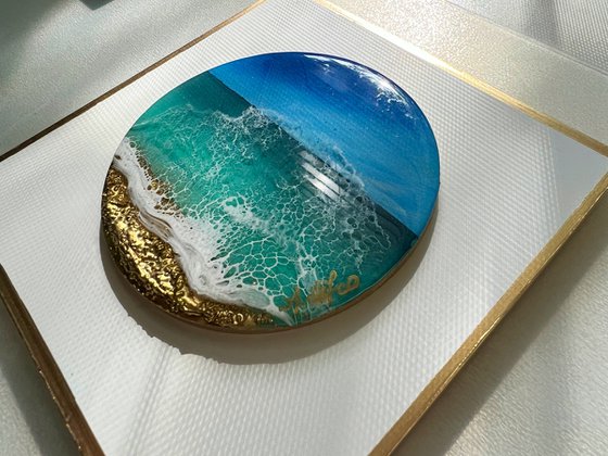 "Little wave" #3 - Miniature ocean painting