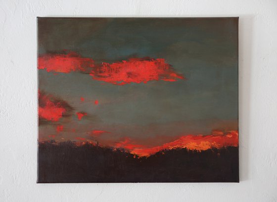 Victorian Sunset 20x24" 51x60 cm Contemporary Art by Bo Kravchenko