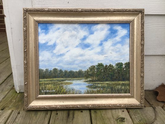 LOWCOUNTRY SKIES - oil 11X14 (SOLD)