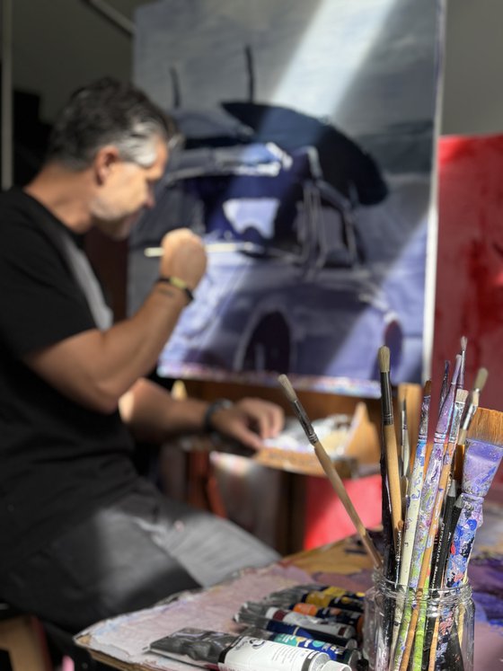 SOUL RIDE 911 OIL ON CANVAS 80x80cm