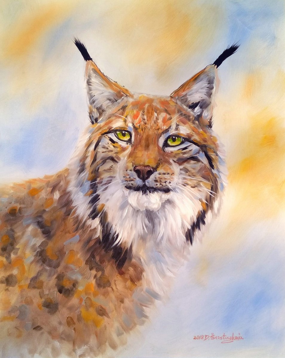 Impressionistic Animal Oil Painting By Danguole Serstinskaja, 22 X 26, Caramel, Original Artwork