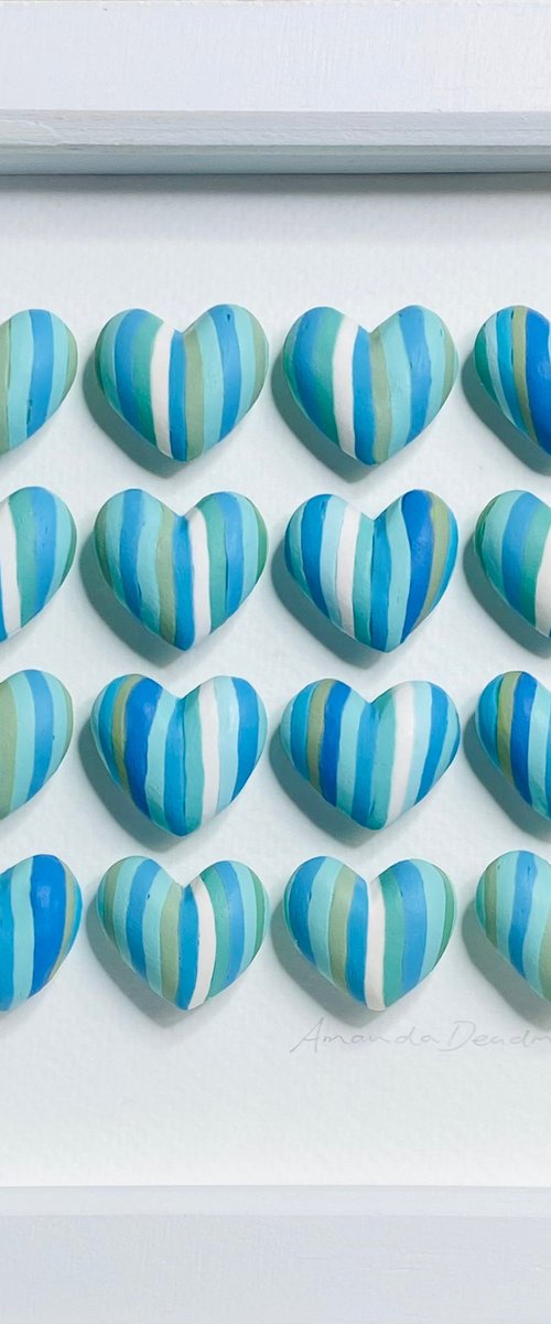 LOVE - Ocean blue & green by Amanda Deadman
