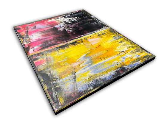 "Come Get Some" - FREE USA SHIPPING + Save As A Series - Original PMS Abstract Triptych Acrylic Paintings On Canvas - 50" x 24"