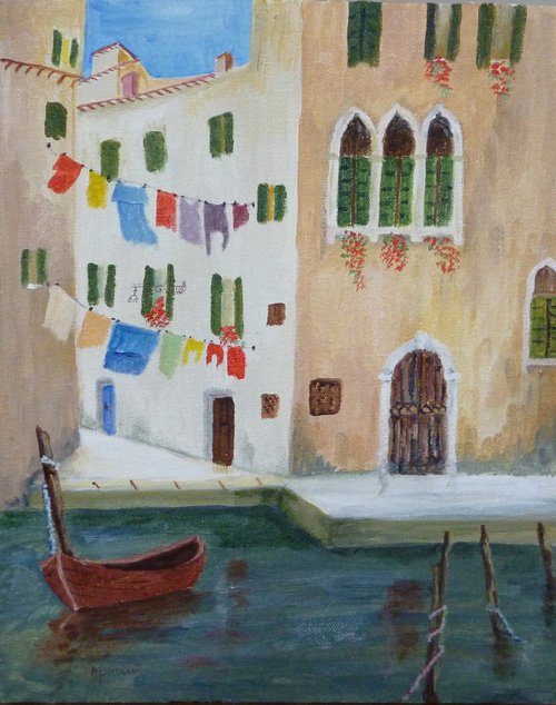 Moored in Rio Carampane, Venice by Maddalena Pacini
