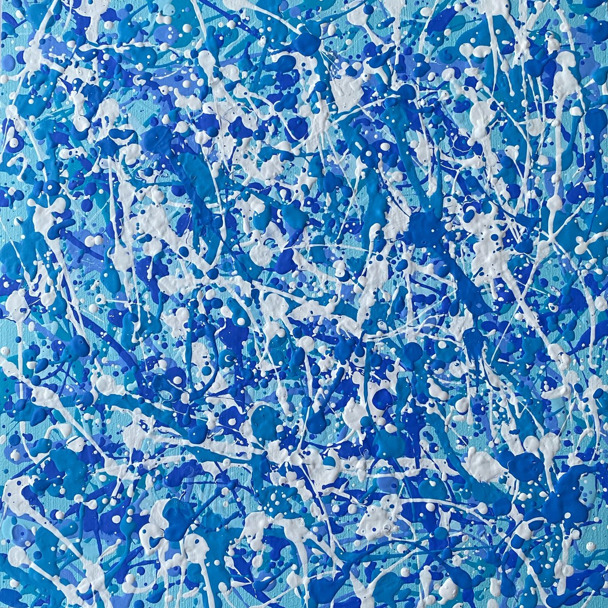 Abstract Acrylic Painting By Tina Shyfruk, 10 X 10", Amazing Season - Winter, Original Artwork