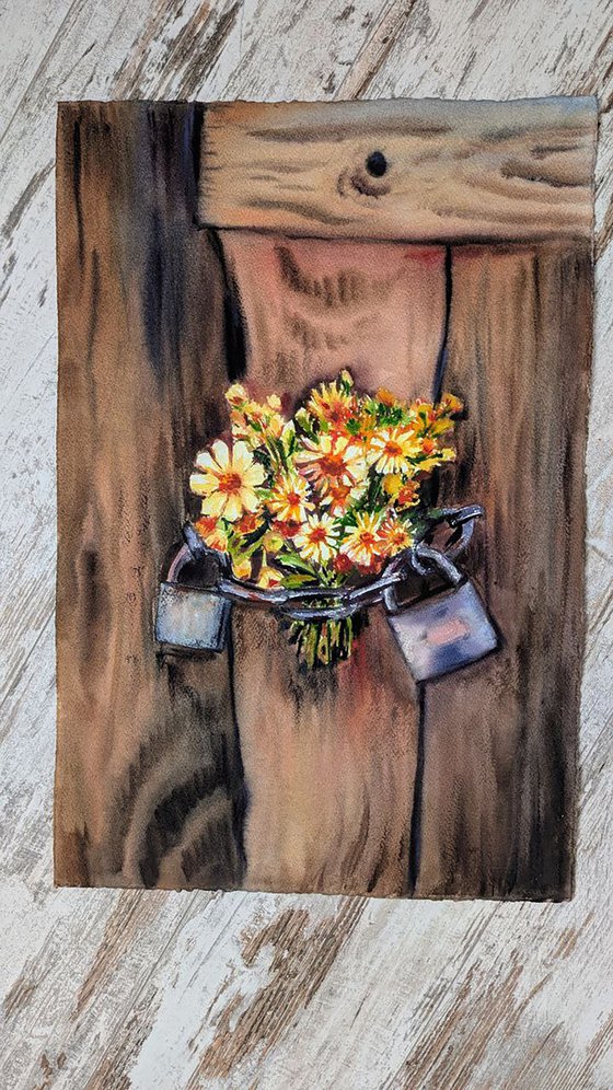 Flowers Behind the Lock