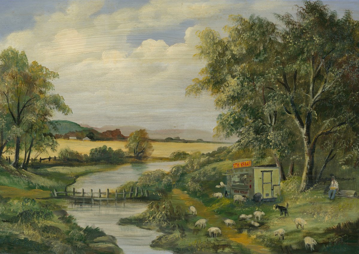 Urban And Pop Portrait Giclee Print By Haus Of Lucy, 17 X 12, Lamb Kebab, Original Artwork