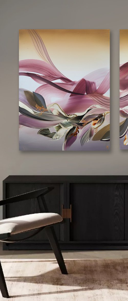 Blushing Canopy Diptych by Novi Lim