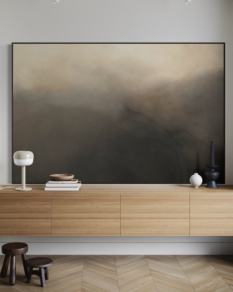 Abstract Acrylic Painting By Gabriela Azar Schreiner, 79 X 53, A Breath Away, Original Artwork