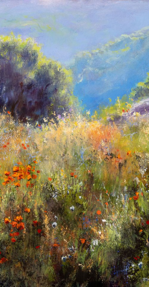 Cheerful wildflowers field by Lucia Verdejo