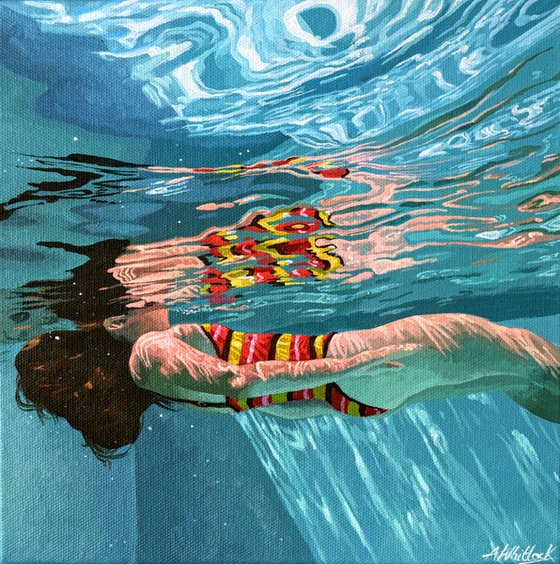 Underneath LVXI - Miniature swimming painting