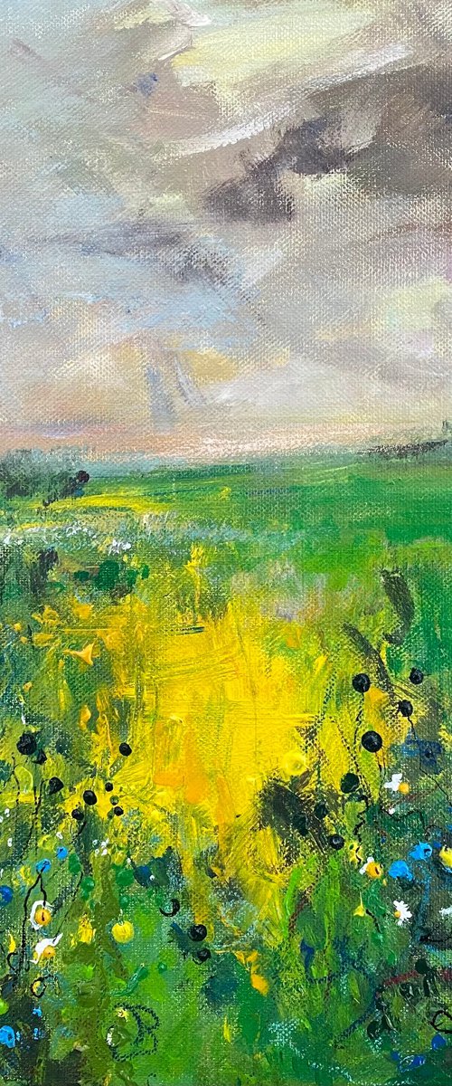 Green Fields under Stormy Skies by Teresa Tanner