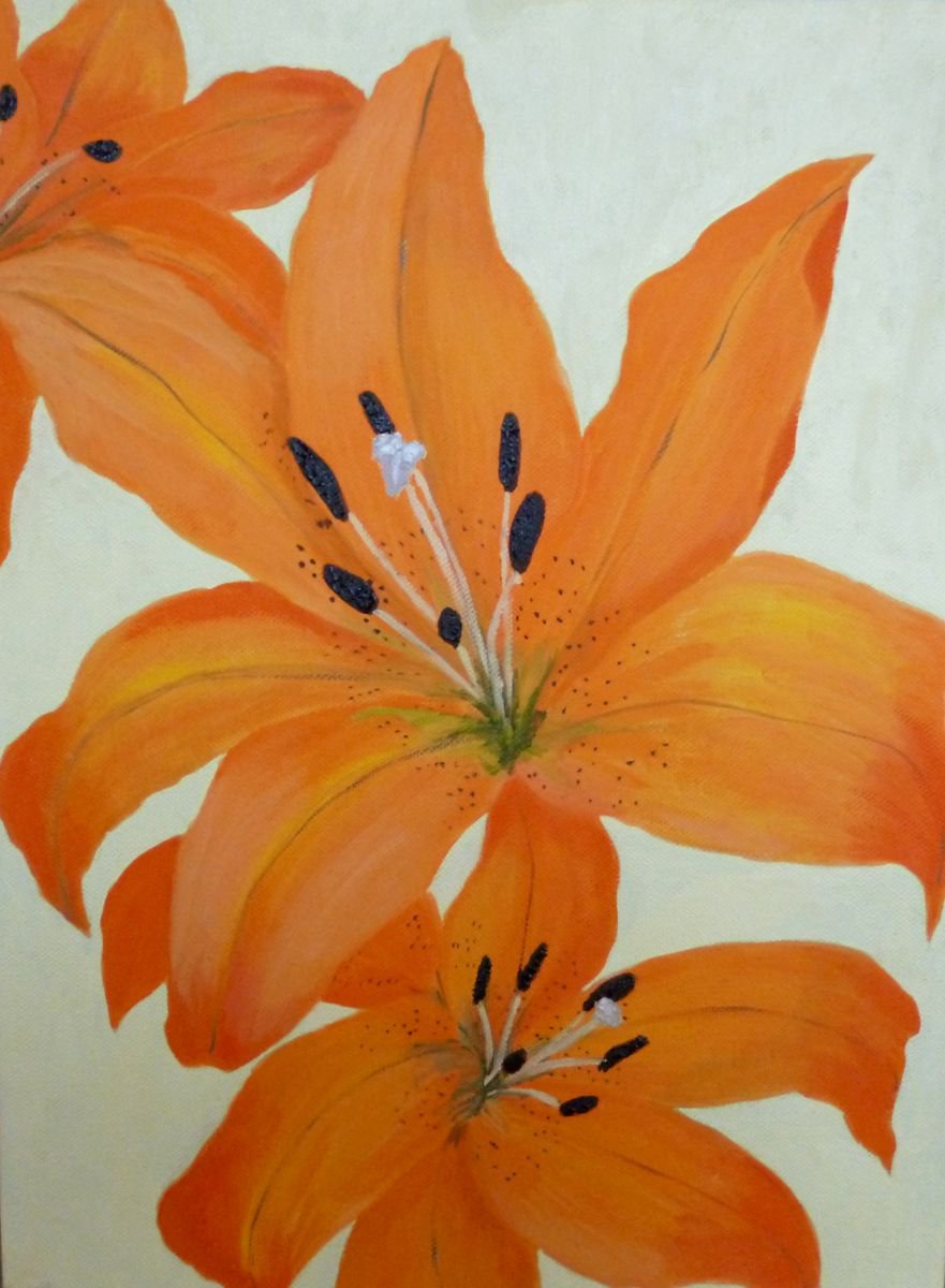 Orange Lilies by Maddalena Pacini