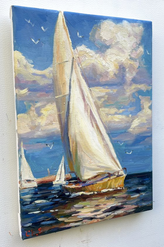 Sailboat at sea