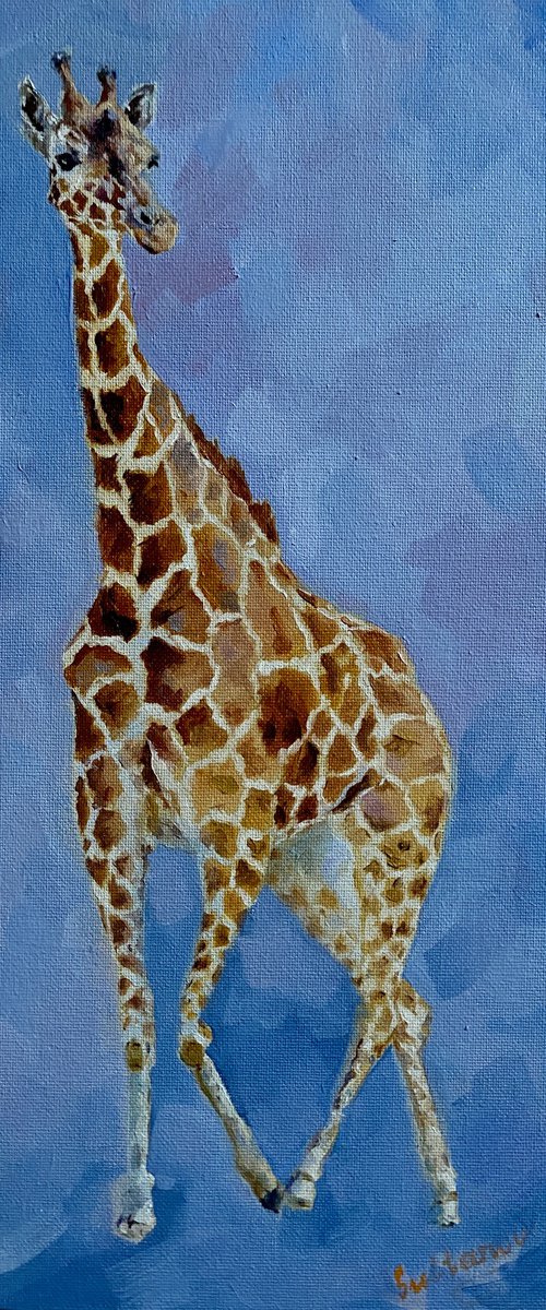 Giraffe’s portrait by Elvira Sultanova