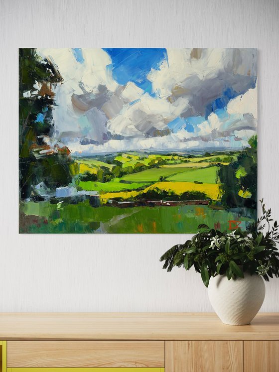 Fields Under Flying Clouds
