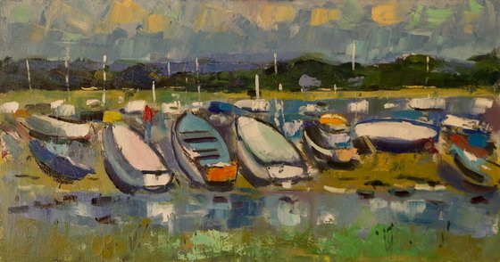 Boats on the Bank at Itchenor