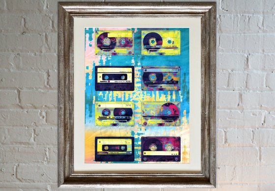 Retro Tape Cassette - GoldStar - Pop Art Modern Poster Stylised Art