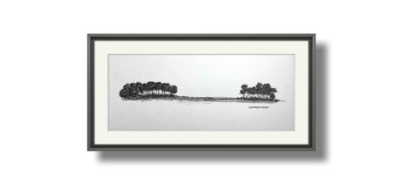 Trees in Pen and Ink - Norfolk Landscape English Countryside