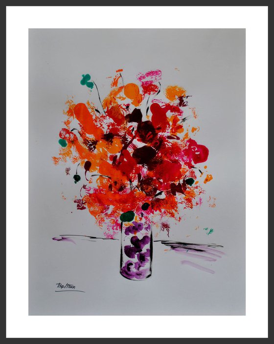 Le vase aux fleurs d'automne / 19,68x25,59 in.(50x65cm) / 2018
