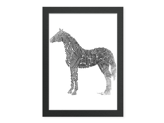 Horse: Framed Artwork, 16 x20 inches(40x50cm)