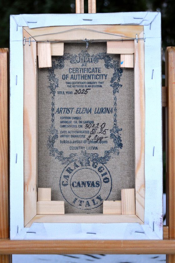 Sun-Kissed Harmony.  Miniature Figurative Oil