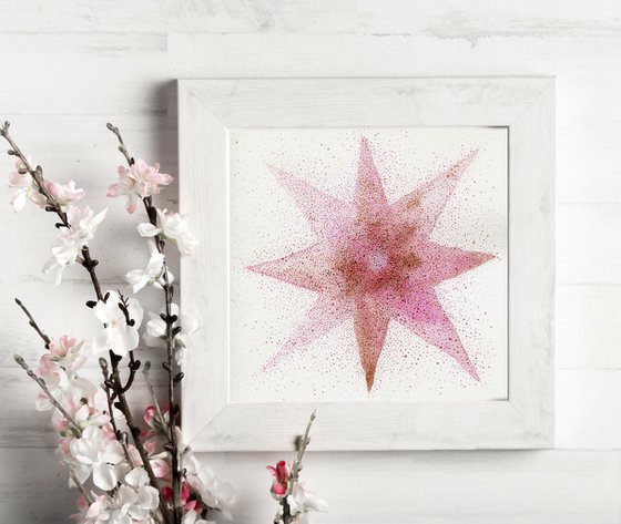 shiny pink star