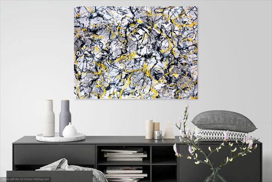 COMPOSITION 7458 abstract painting on canvas
