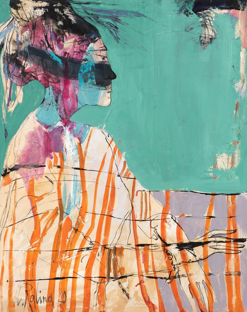 Portrait Oil Painting By Yelena Ralina, 31 X 43", Irina, Original Artwork