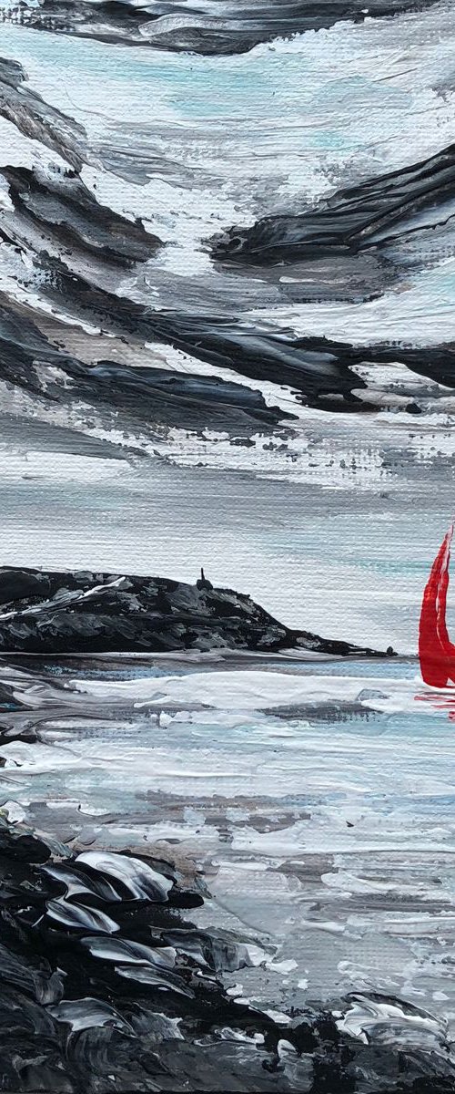 Sailing around Hengistbury by Marja Brown