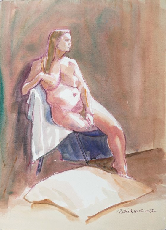 Seated female nude