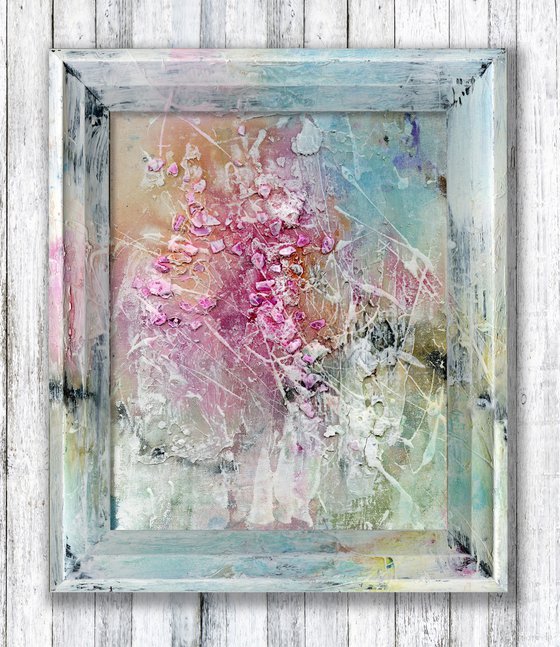 Quiet Whispers 4  - Framed Abstract Painting  by Kathy Morton Stanion